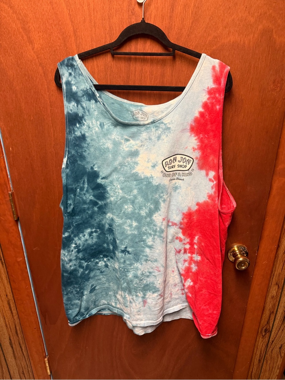 Ron Jon Surf Shop Tie-Dye Tank Top in Blue and Red